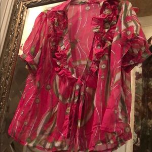 Pink Green Transparent lightweight floral woman’s
